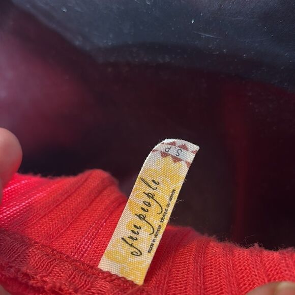 Free people women’s small oversized waffle ribbed gray long sleeve Lagenlook - Picture 4 of 6